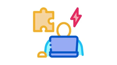 Human testing software Icon Animation Stock Footage 145264556