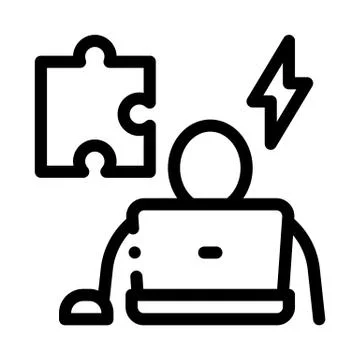 Human testing software icon vector outline illustration イラスト素材