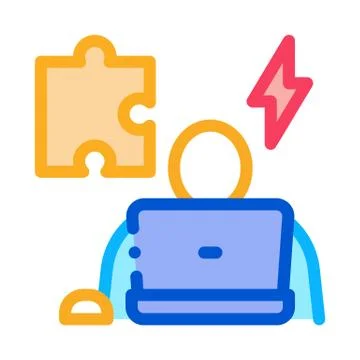 Human testing software icon vector outline illustration Stock Illustration