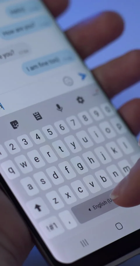 The human is texting on a social network Видео 149947726