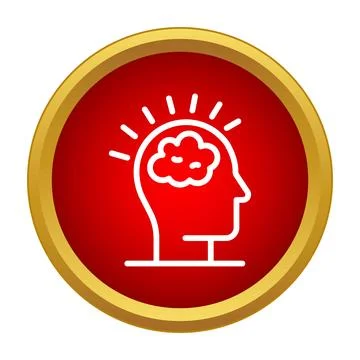 Human thinking head generating new idea icon Stock Illustration