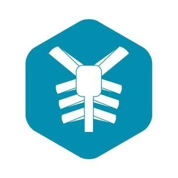 Human thorax icon, simple style Stock Illustration