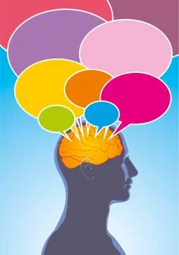 Human thoughts Stock Illustration