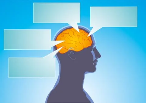 Human thoughts Stock Illustration