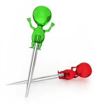 Human Thumbtacks Stock Illustration