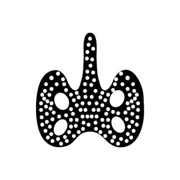 Human thyroid icon, simple style 스톡 일러스트