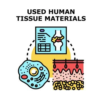 Human tissue materials concept for medical science Stock Illustration