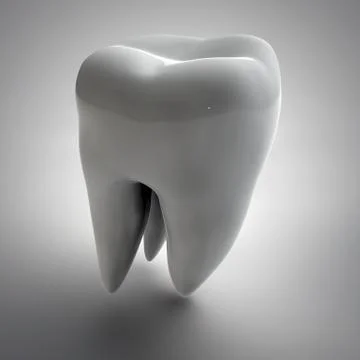 Human tooth 3D render Stock Illustration
