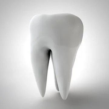 Human tooth 3D render Stock Illustration