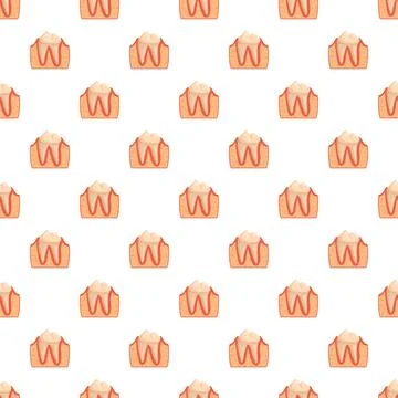 Human tooth and gum pattern seamless dentistry background Stock Illustration