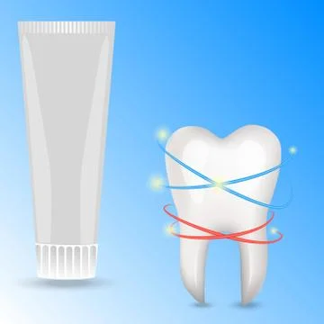 Human tooth illustration. Stock Illustration