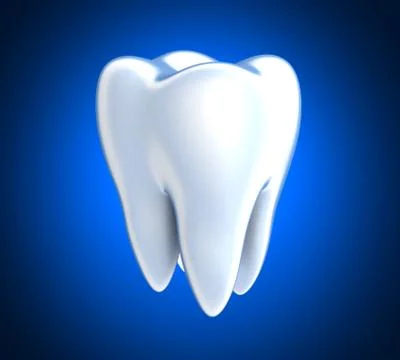 Human Tooth white (done in 3d) Stock Illustration