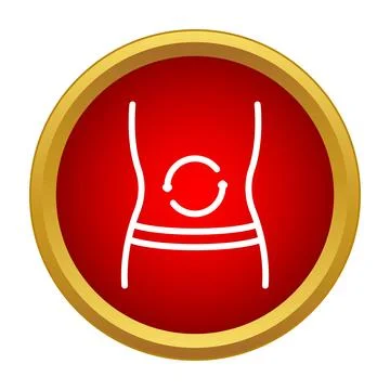 Human torso icon representing digestion and metabolism Stock Illustration