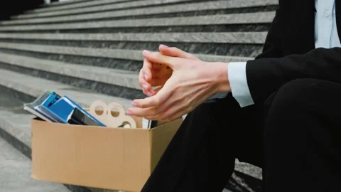Human Touch The Loss of Work Reflected in Woman's Hands Stock Footage 242951308