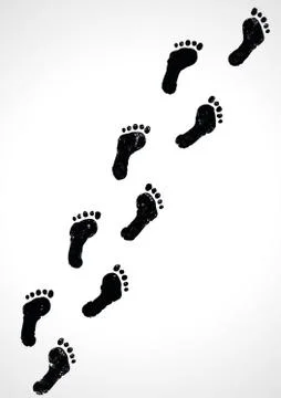 Human tracks Illustrazione stock