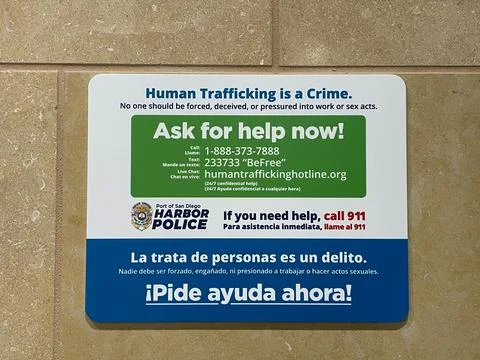 Human Trafficking Sign 写真素材