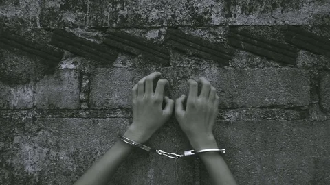 Human trafficking. ,Stop abusing violence.,The boy tied with a rope. Stock Footage 82629615