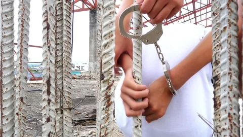 Human trafficking. ,Stop abusing violence.,The boy tied with a rope. Stock-Footage 82632386