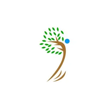 Human Tree Icon Illustration Representing Social Network Growth Unity and Lif Illustration