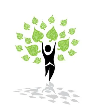 Human tree Illustrazione stock