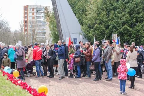 Human turn to pay tribute to memory. Stockfoto's