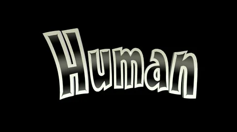 Human Twist and Dance 3D Text Animation Stock Footage 40155578