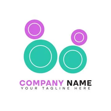 Human two man logo Stock Illustration
