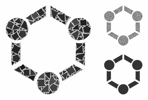 Human union Composition Icon of Tuberous Elements イラスト素材