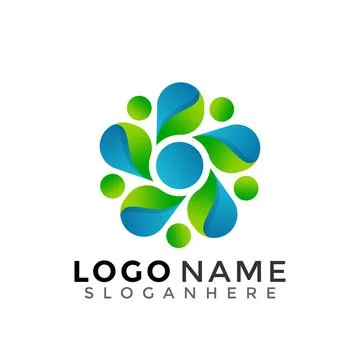Human unity Star logo, people group modern gradient logos Designs Vector Illustration