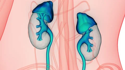 Human Urinary System Kidneys Anatomy Animation Concept Stock Footage 200933857
