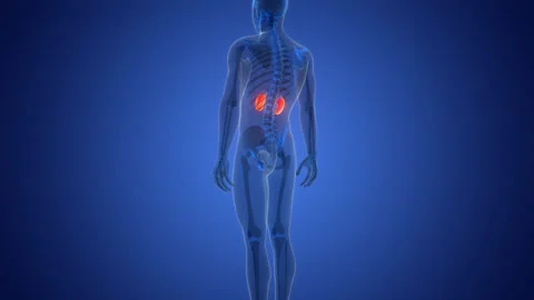 Human Urinary System Kidneys Anatomy Animation Concept Stock Footage 291390026