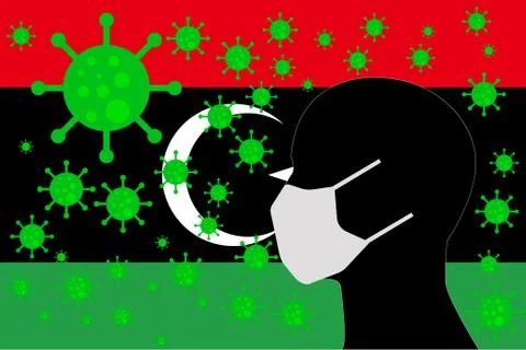 Human using a Mouth LIBYA Stock Illustration