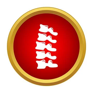 Human vertebral column bones representing spine health icon Stock Illustration