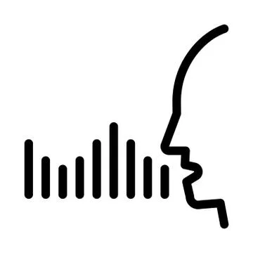 Human Voice Diagnostics Control Icon Vector Illustration Illustrazione stock