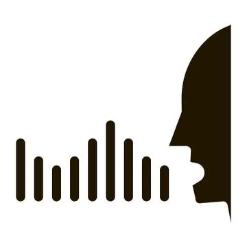Human Voice Diagnostics Control Icon Vector Illustration Stock Illustration