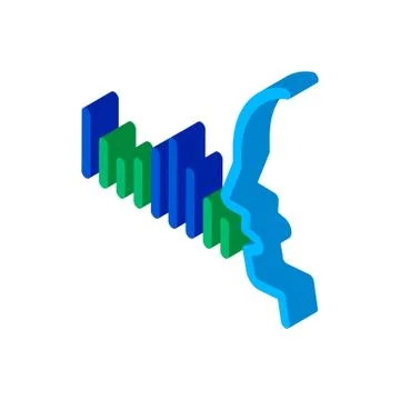 Human Voice Diagnostics Control isometric icon vector illustration Stock Illustration