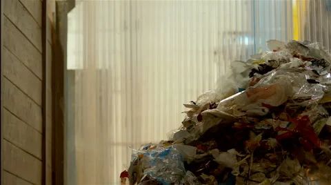 Human waste treatment center: garbage separation and treatment. Recycling center 스톡 동영상 63397745