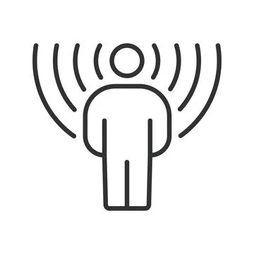 Human waves, waves, people, interaction, sound, communication, group on white イラスト素材