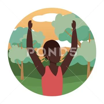 Human woman body cartoon Stock Illustration