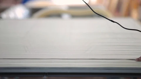 A human working on the sewing machine Stock Footage 115764238