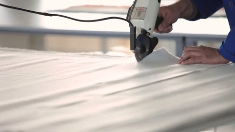 A human working on the sewing machine Stock Footage 115765489