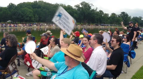 Humanists and Atheists attend the Reason Rally in Washington, D.C.  Stock Footage 63991227