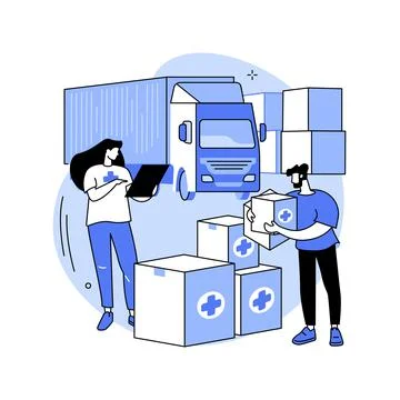 Humanitarian aid abstract concept vector illustration. Stock Illustration