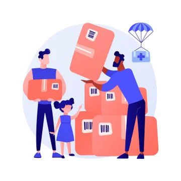 Humanitarian aid vector concept metaphor Stock Illustration