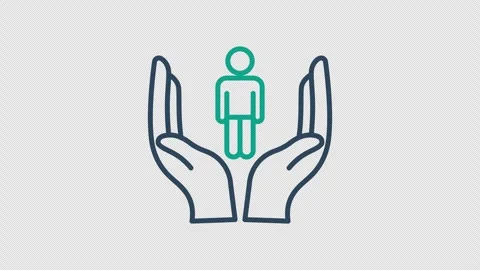 Humanitarian animated icon Stock Footage 296851810