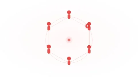 Humanity Circle Connected Human Figures Donation Community Loop 4K 스톡 동영상 334529576