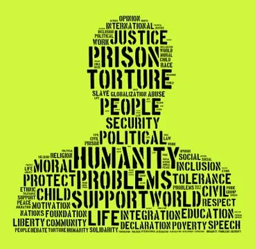 Humanity word cloud concept Stock Illustration