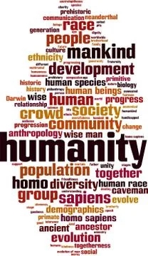 Humanity word cloud Stock Illustration