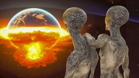 Humanoid alien, 3D illustration Stock Illustration