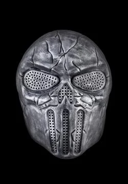 Humanoid alien head isolated on white background with clipping path 스톡 사진